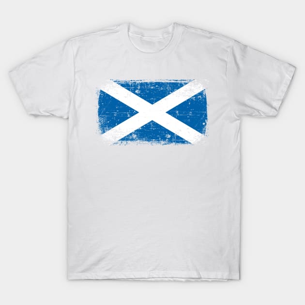 Saint Andrew's Cross, St Andrews | Scotland, Scottish Flag | Distressed Flag T-Shirt by stuartjsharples